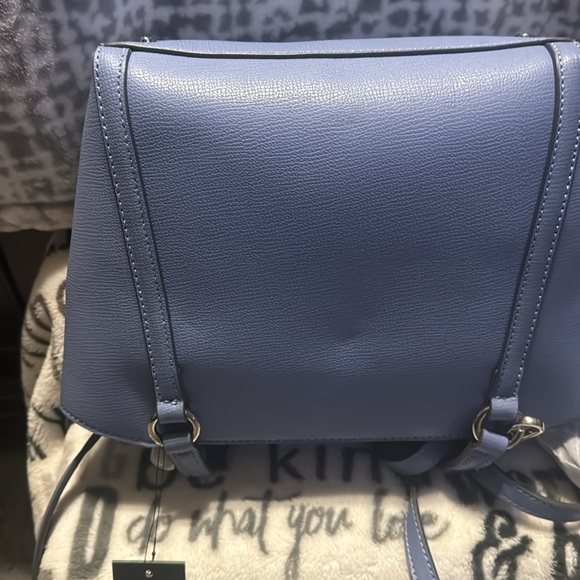 NWT Karl Lagerfeld Blue Crossbody Bag With Baby Pouch With Silver Hardware - Picture 7 of 11